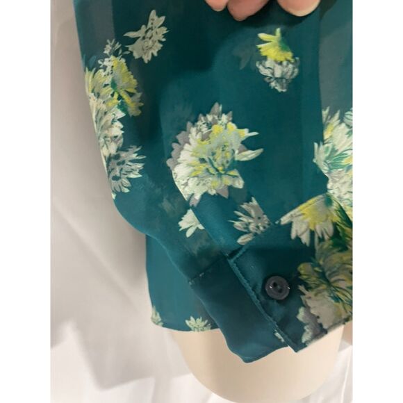 Teal beautiful Lauren Conrad blouse size M - Picture 2 of 11